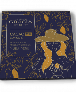 Barra 71% Cacao + Café - Chocolates Gracia